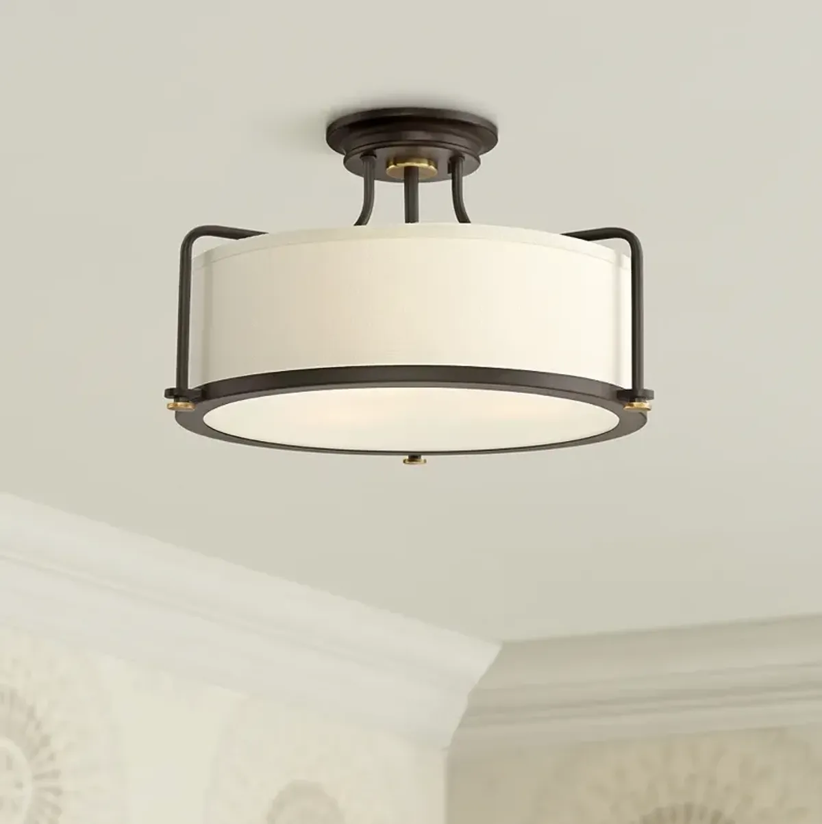 Quoizel Calvary 17 1/2" Wide Western Bronze Ceiling Light