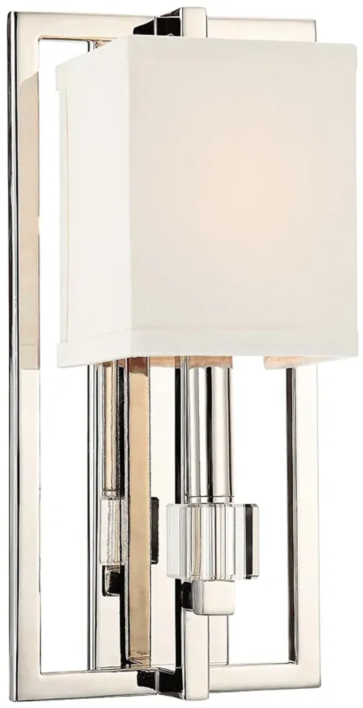 Crystorama Dixon 15"H Polished Nickel 1-Light Wall Sconce