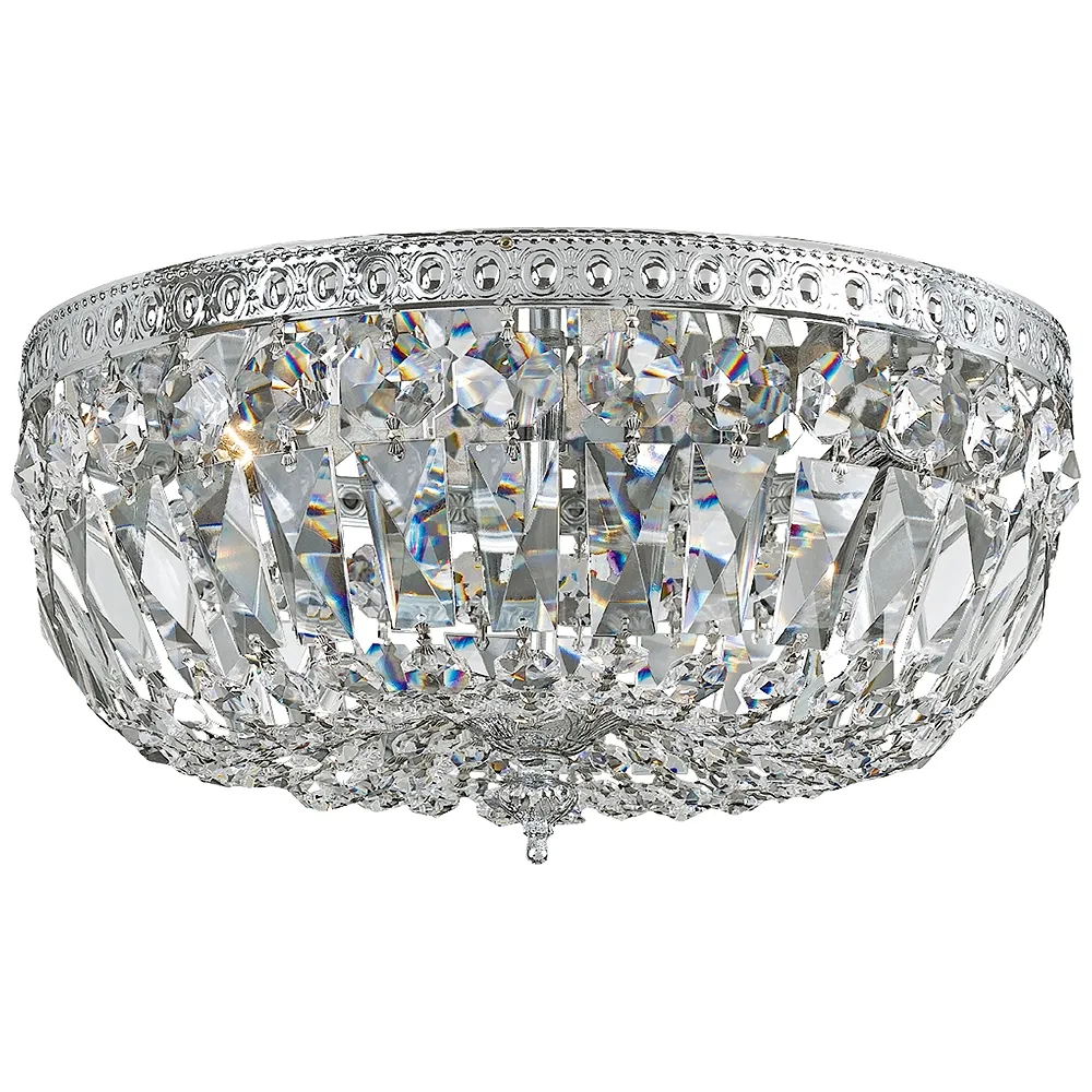 Crystorama Big Basket Crystal 12"W Chrome Ceiling Light