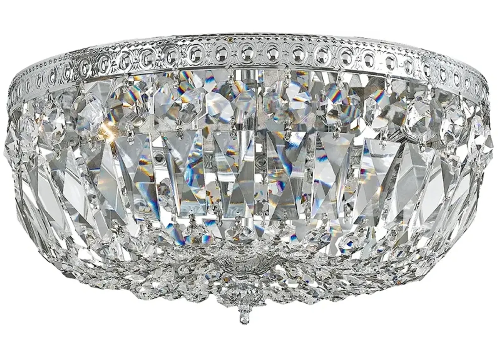 Crystorama Big Basket Crystal 12"W Chrome Ceiling Light