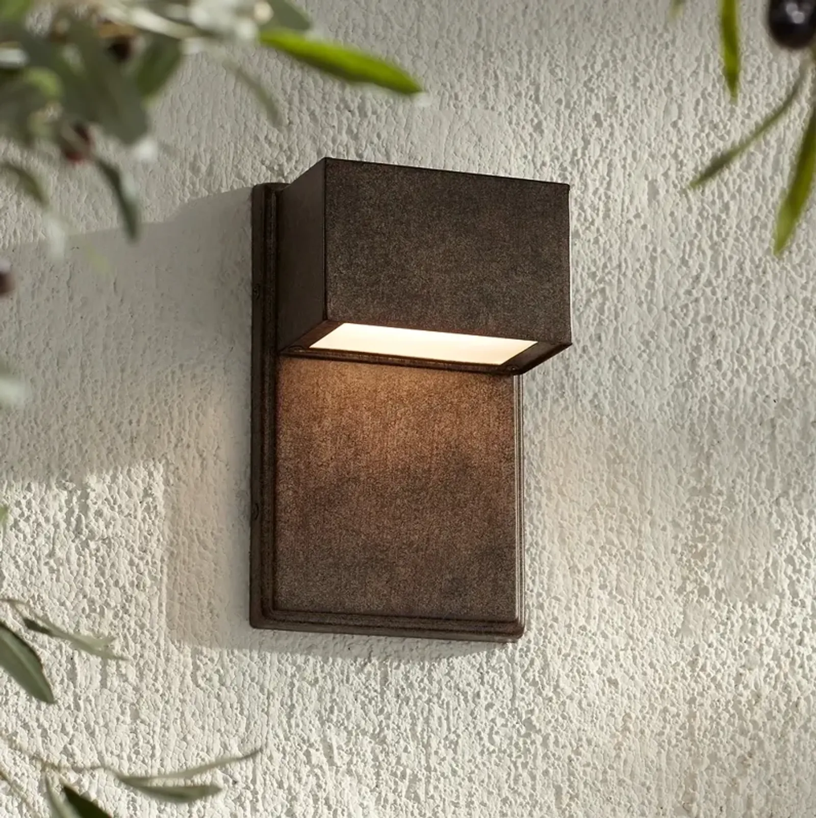 Possini Euro Lyons 8" High Modern LED Downlight Outdoor Wall Light