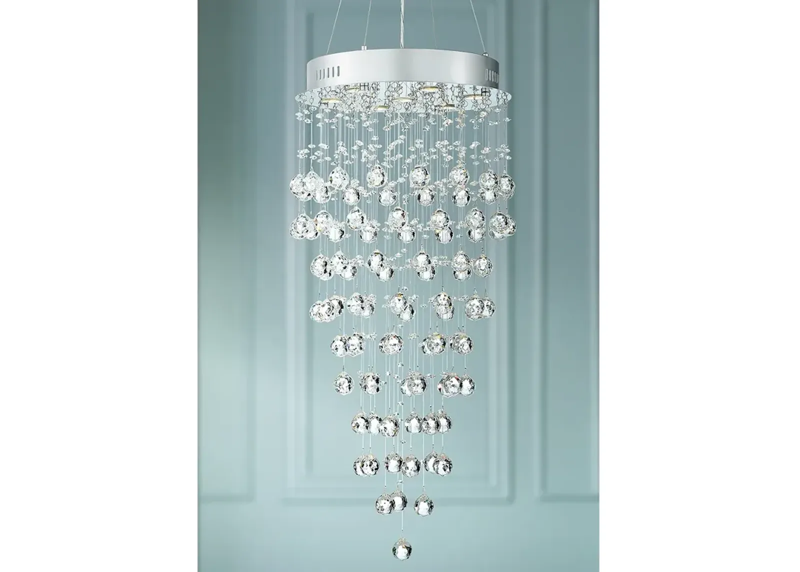 Vienna Full Spectrum Aida 18" Wide Pouring Crystal Bubble Chandelier