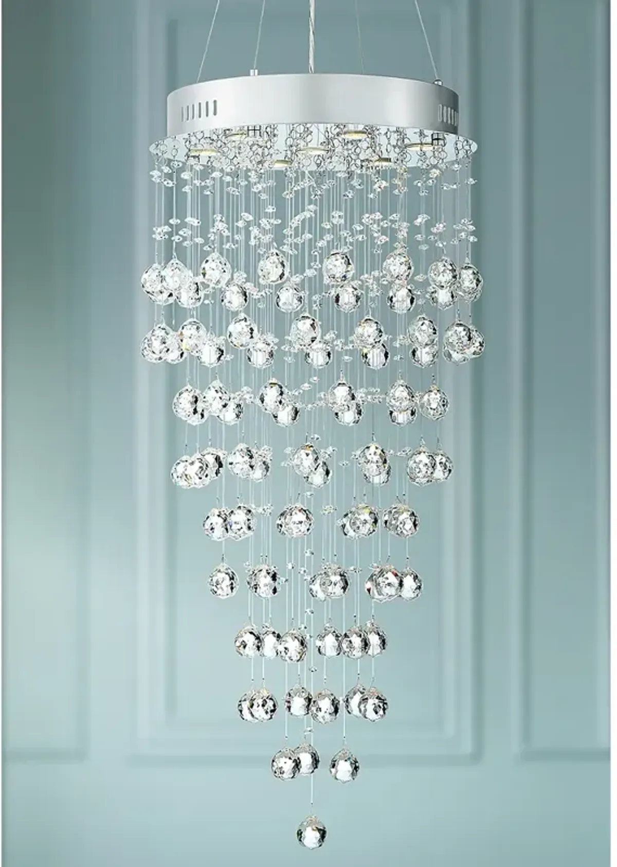 Vienna Full Spectrum Aida 18" Wide Pouring Crystal Bubble Chandelier