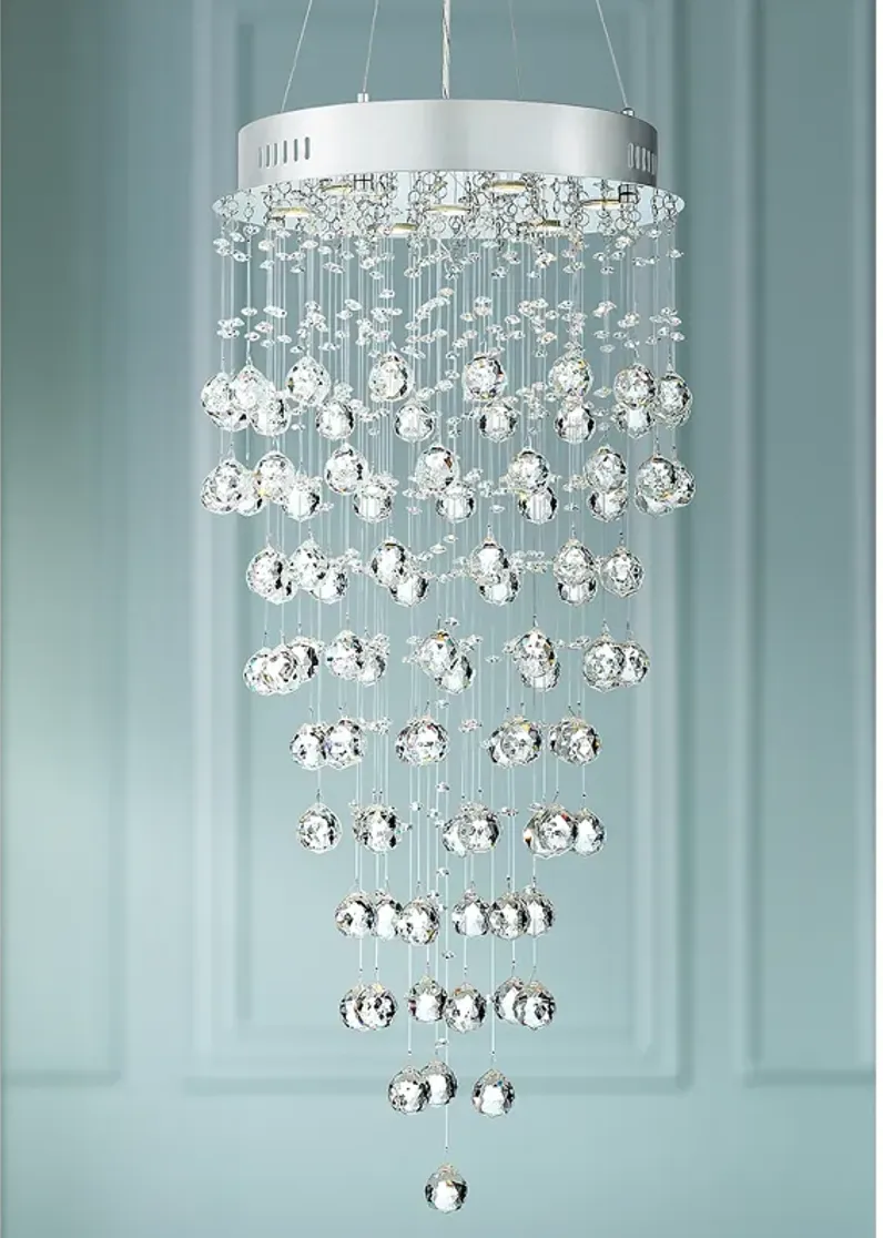 Vienna Full Spectrum Aida 18" Wide Pouring Crystal Bubble Chandelier