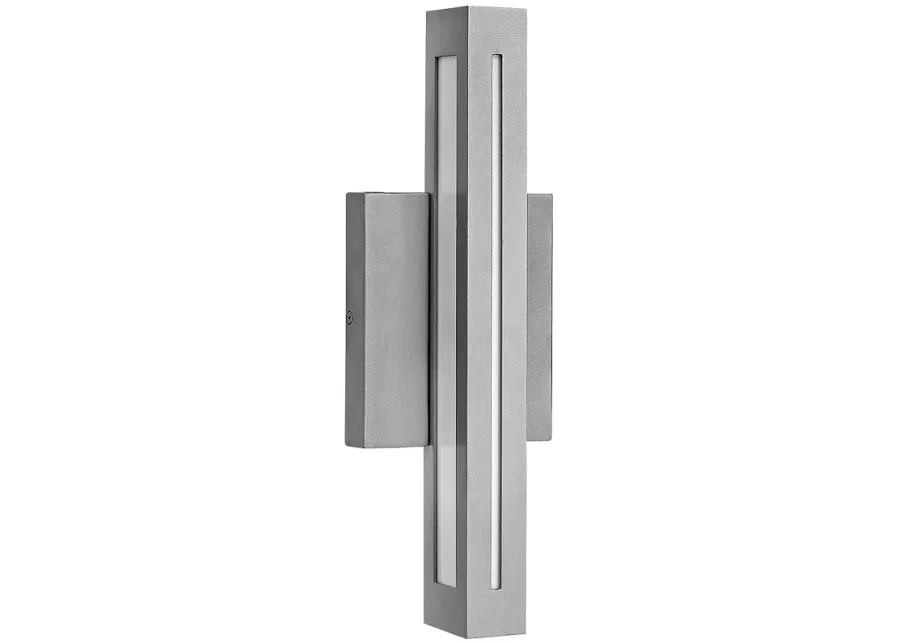 Hinkley Vue LED 14 3/4" High Titanium Outdoor Wall Light