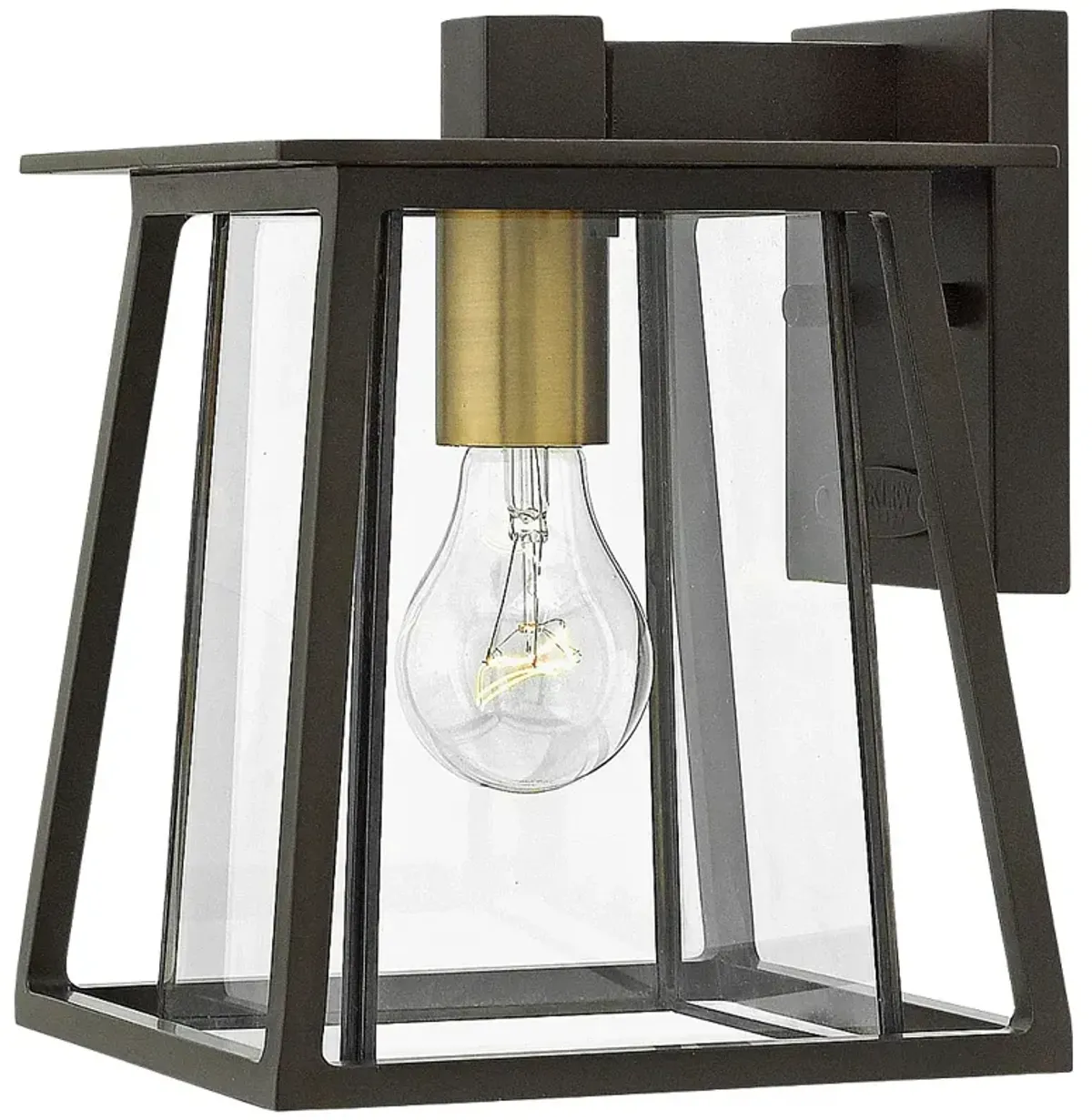 Hinkley Walker 9 1/4" High Clear Glass and Bronze Outdoor Wall Light