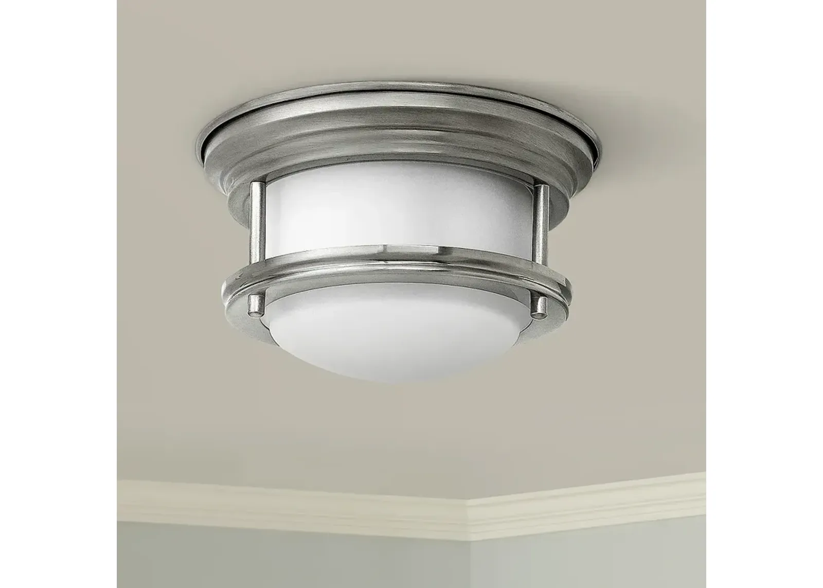 Hinkley Hathaway 7 3/4" Wide LED Opal Glass Ceiling Light