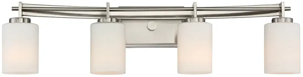 Quoizel Taylor 30" Wide Brushed Nickel 4-Light Bath Light