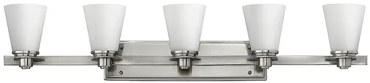 Hinkley Avon 40 1/4" Wide Brushed Nickel 5-Light Bath Light