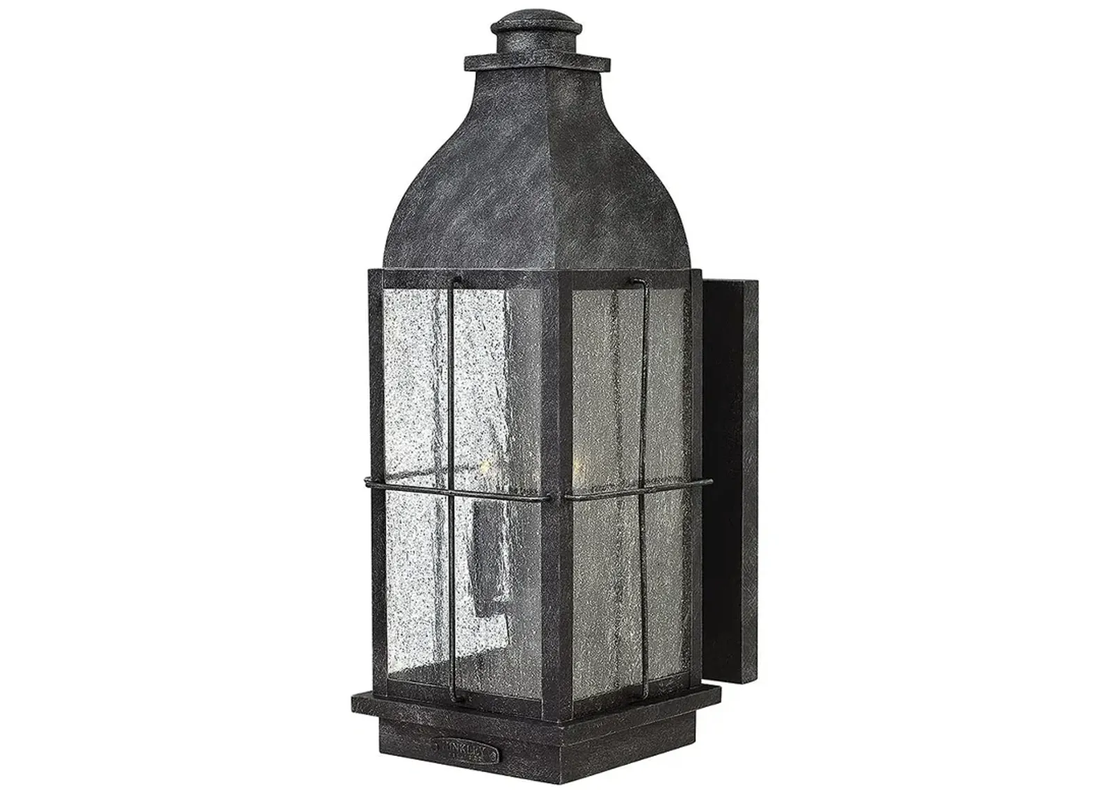 Outdoor Bingham-Large Wall Mount Lantern-Greystone