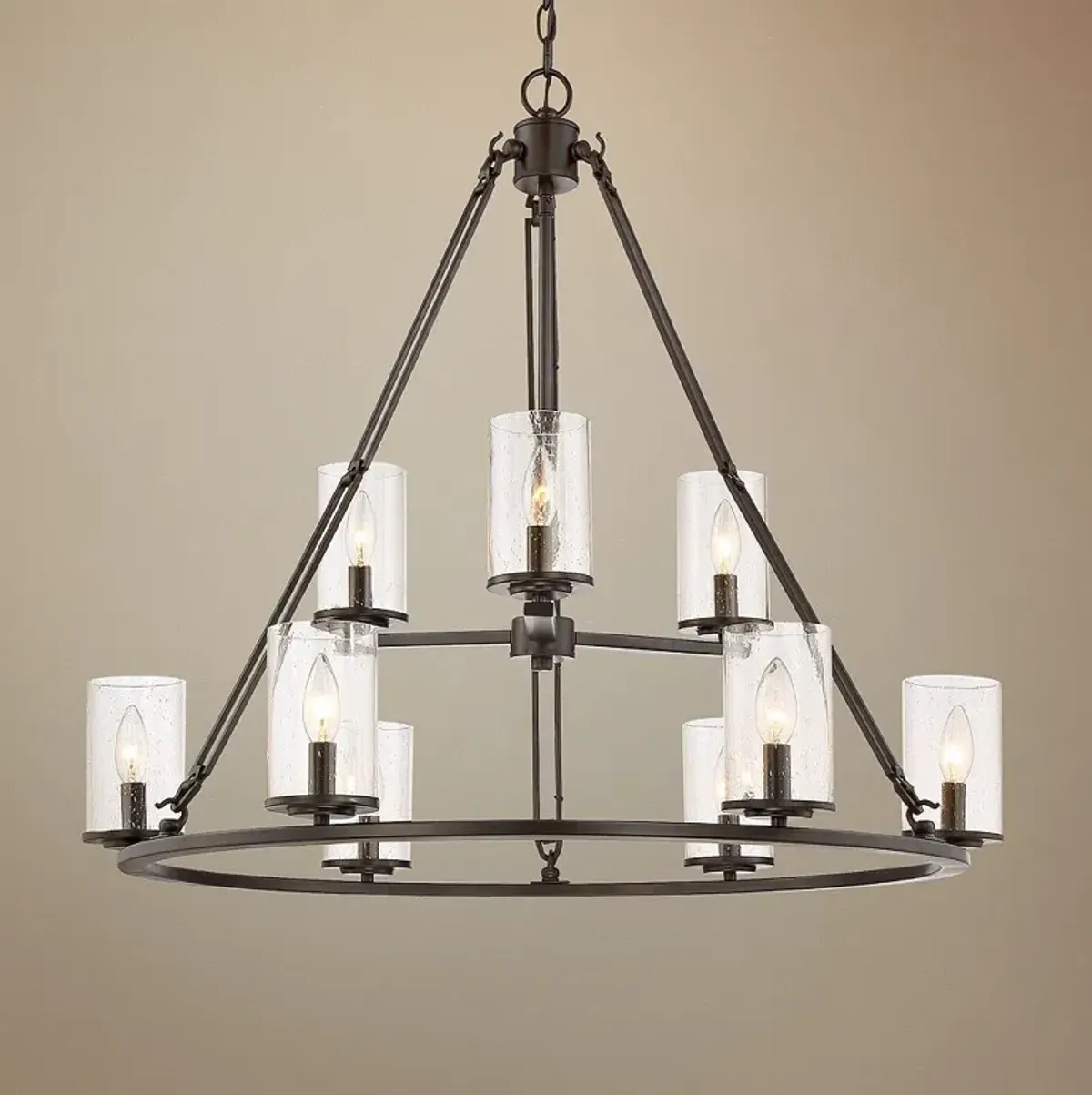 Quoizel Buchanan 33"W Western Bronze 9-Light Chandelier