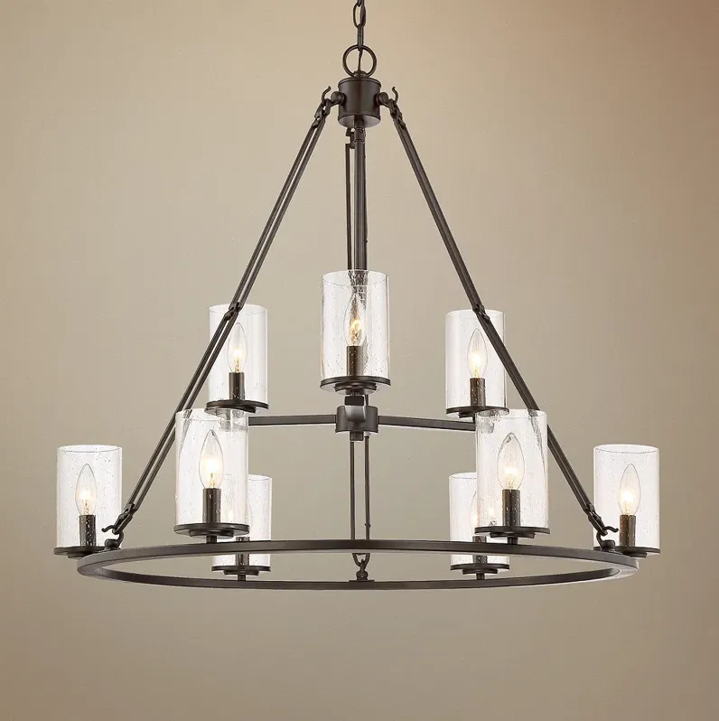 Quoizel Buchanan 33"W Western Bronze 9-Light Chandelier