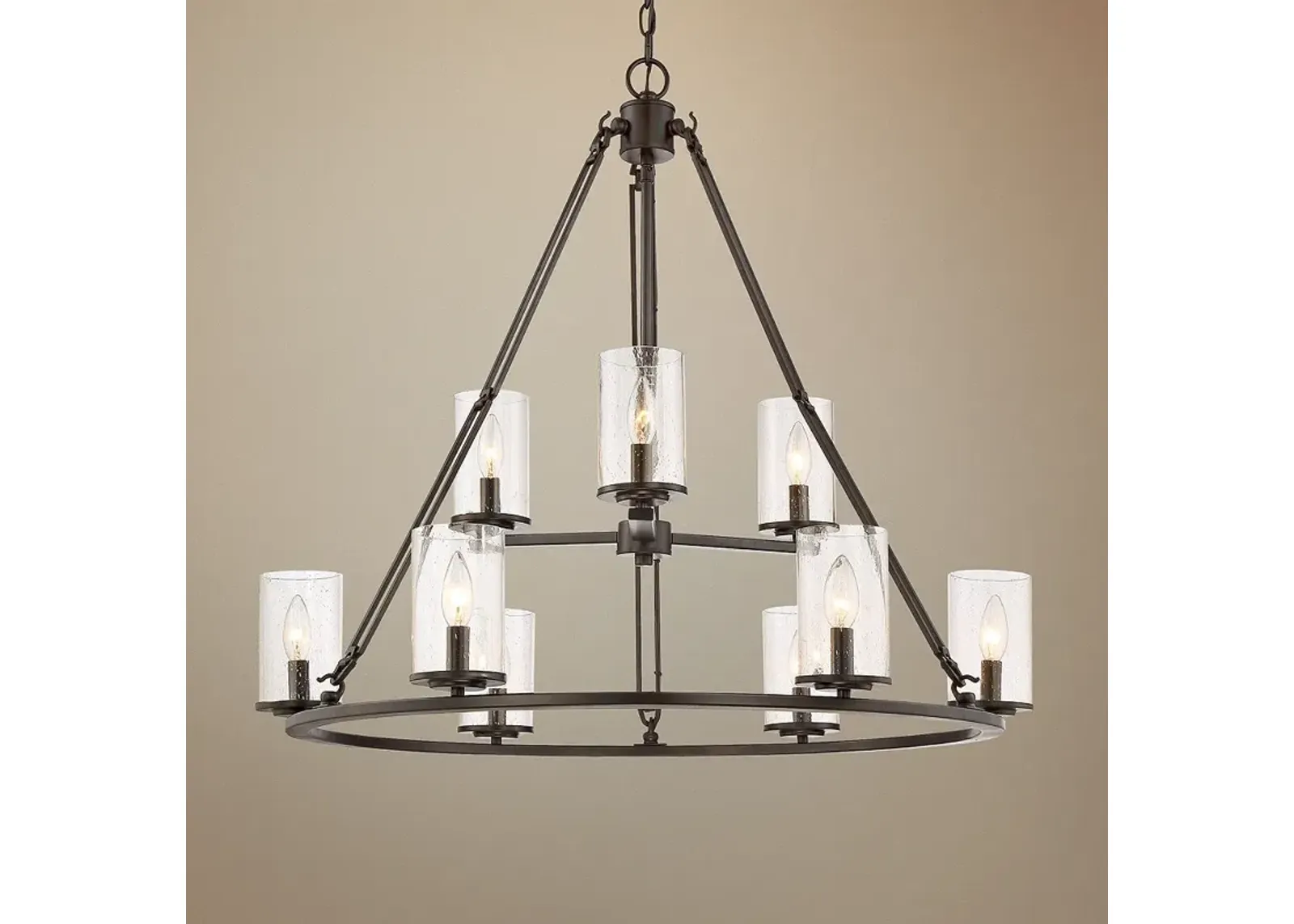 Quoizel Buchanan 33"W Western Bronze 9-Light Chandelier