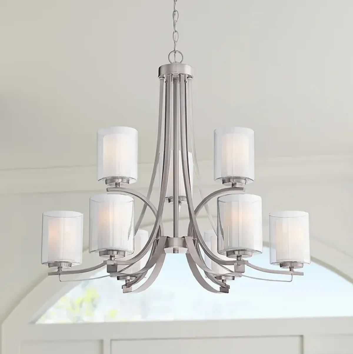 Minka Parsons Studio 31 1/2" Wide Brushed Nickel 9-Light Chandelier