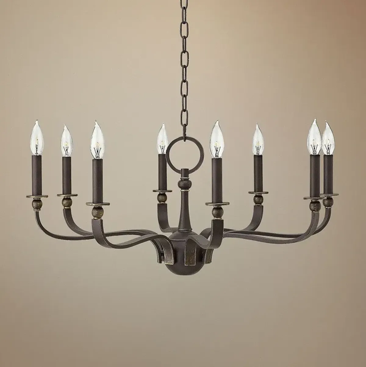 Hinkley Rutherford 29"W Oiled Bronze 8-Light Chandelier