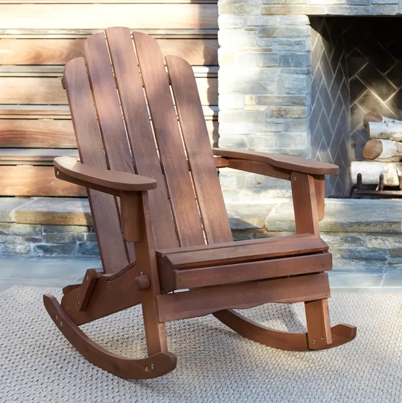 Chandler Dark Natural Adirondack Rocking Chair