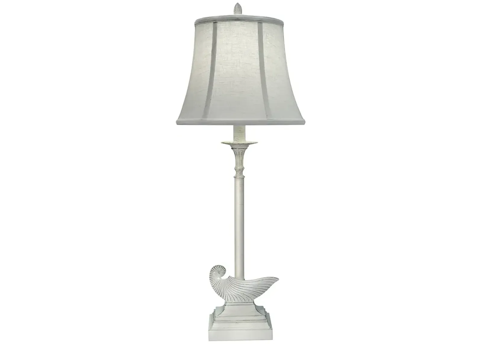 Stiffel Webber 32" High Distressed White Shell Buffet Table Lamp