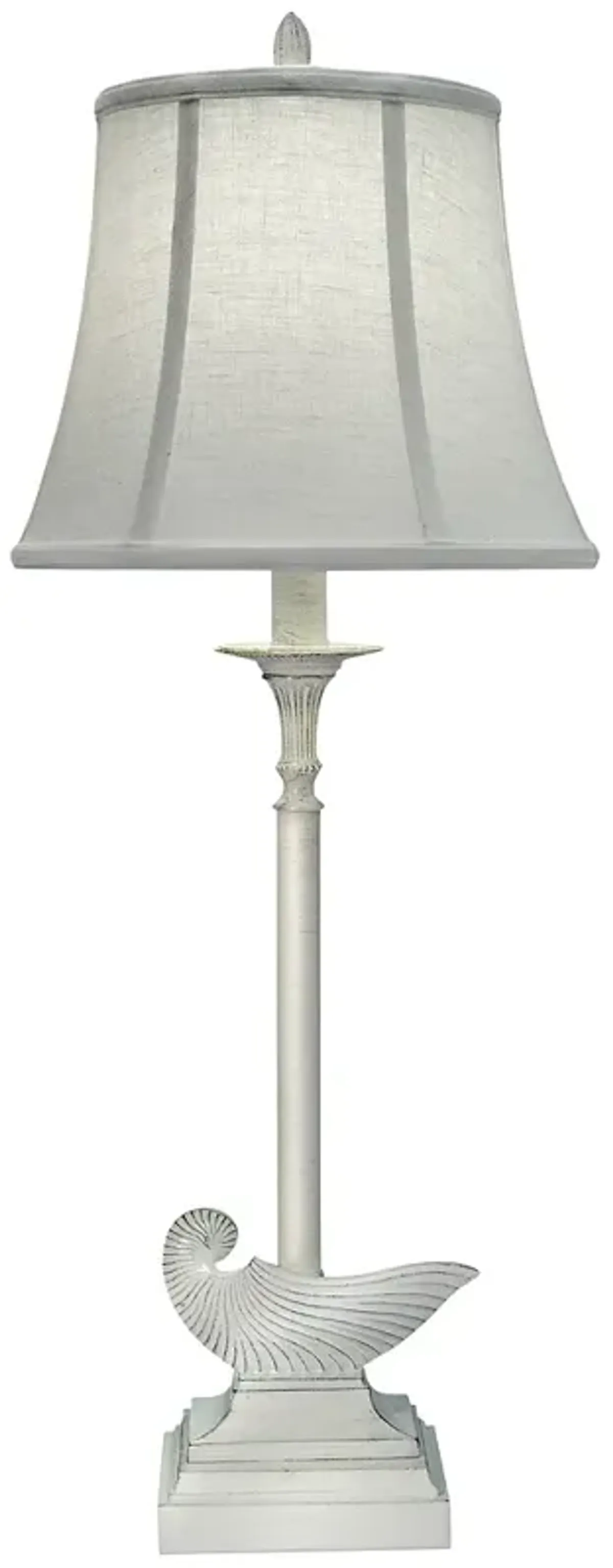 Stiffel Webber 32" High Distressed White Shell Buffet Table Lamp