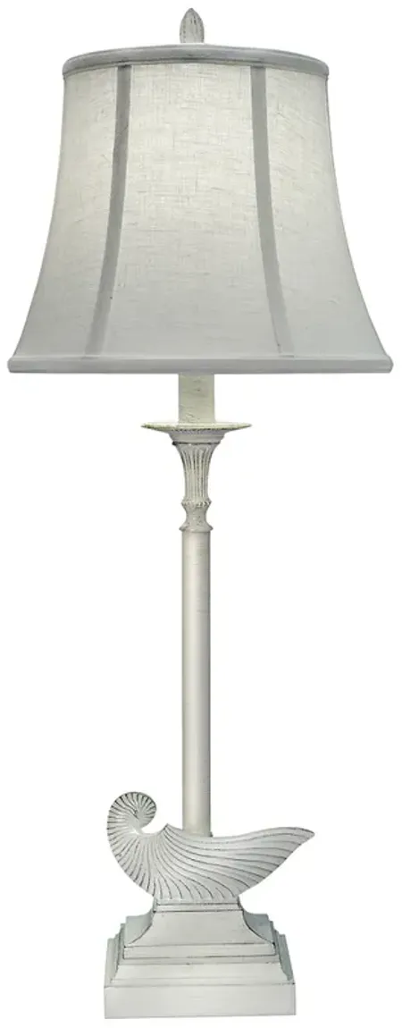 Stiffel Webber Distressed White Buffet Table Lamp