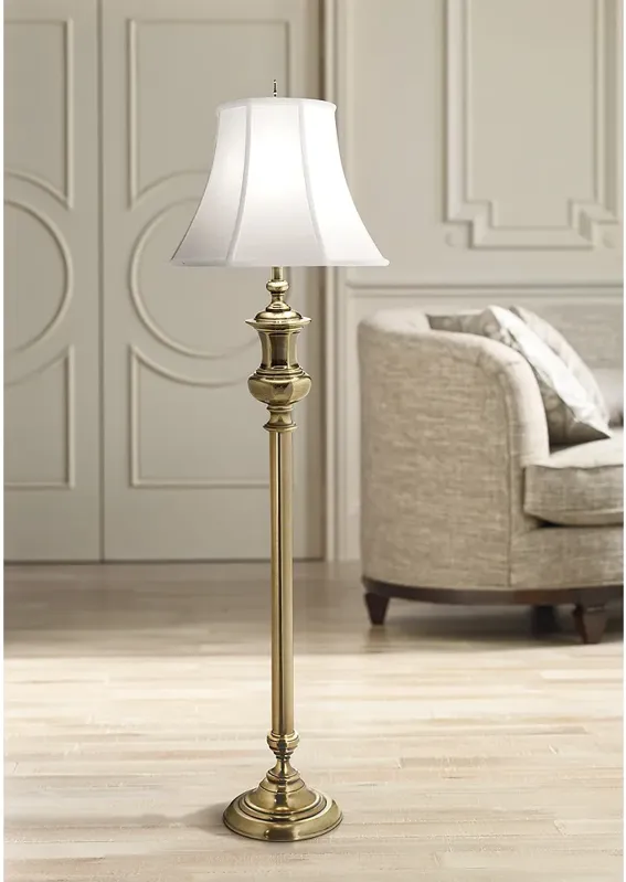 Stiffel Buchanan 65" High Traditional Burnished Brass Floor Lamp