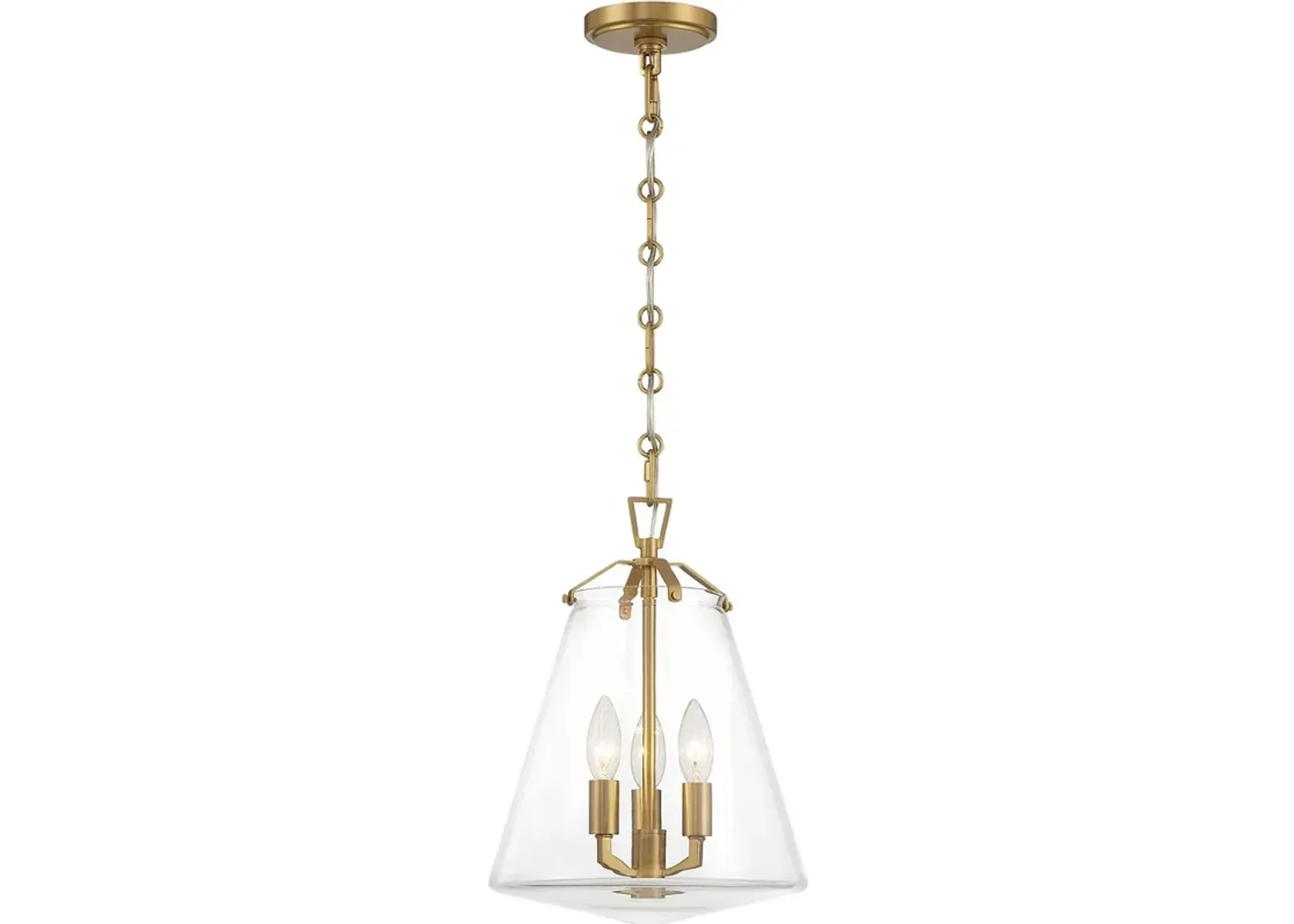 Crystorama Voss 3 Light Luxe Gold Mini Chandelier