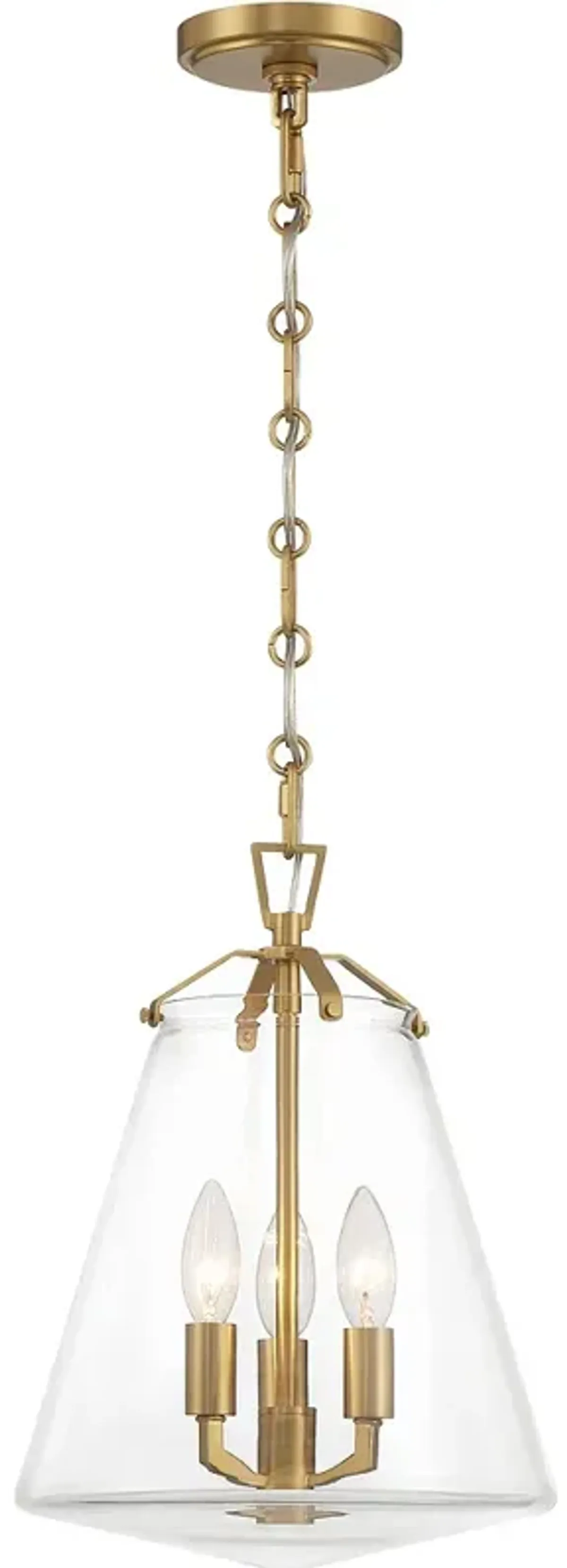 Crystorama Voss 3 Light Luxe Gold Mini Chandelier