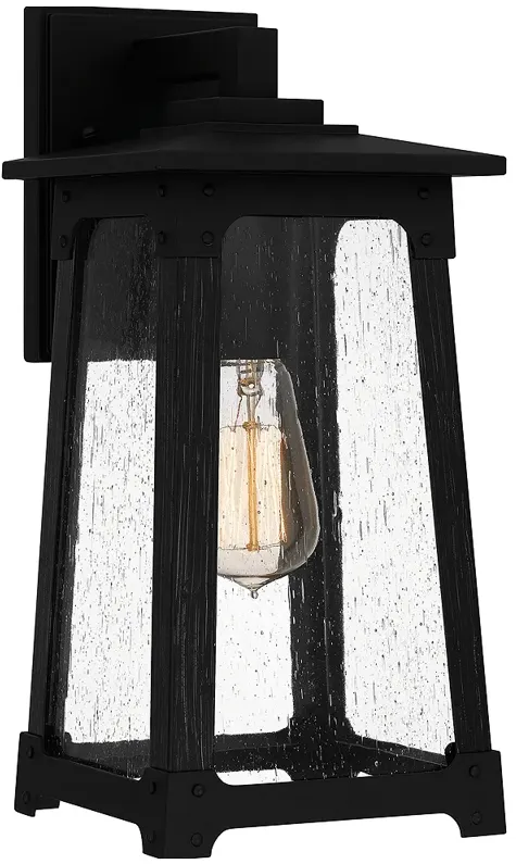 Drescher 1-Light Matte Black Outdoor Wall Lantern