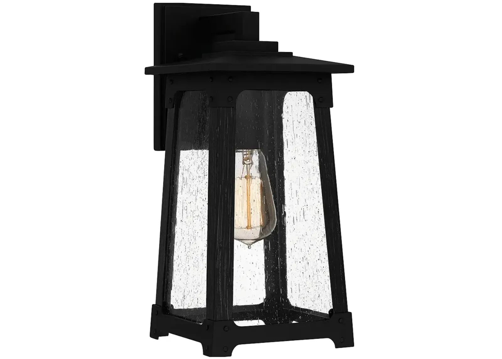 Drescher 1-Light Matte Black Outdoor Wall Lantern