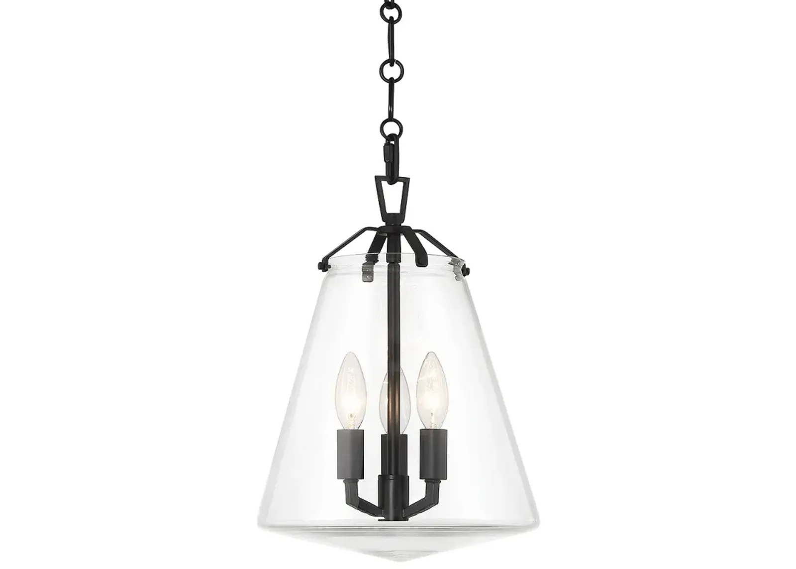 Crystorama Voss 3 Light Matte Black Mini Chandelier