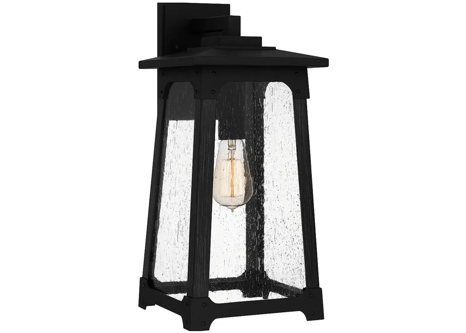 Drescher 1-Light Matte Black Outdoor Wall Lantern