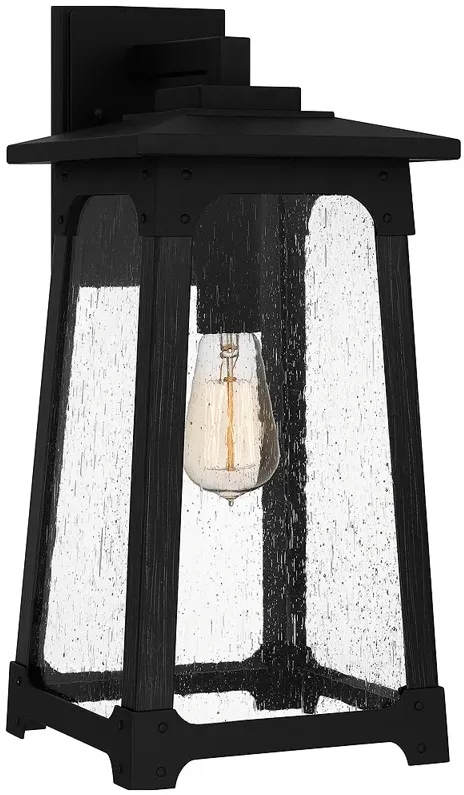 Drescher 1-Light Matte Black Outdoor Wall Lantern