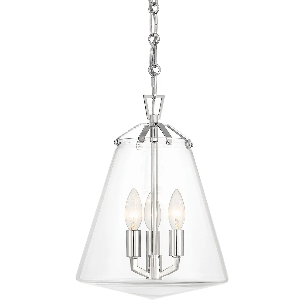 Crystorama Voss 3 Light Polished Nickel Mini Chandelier