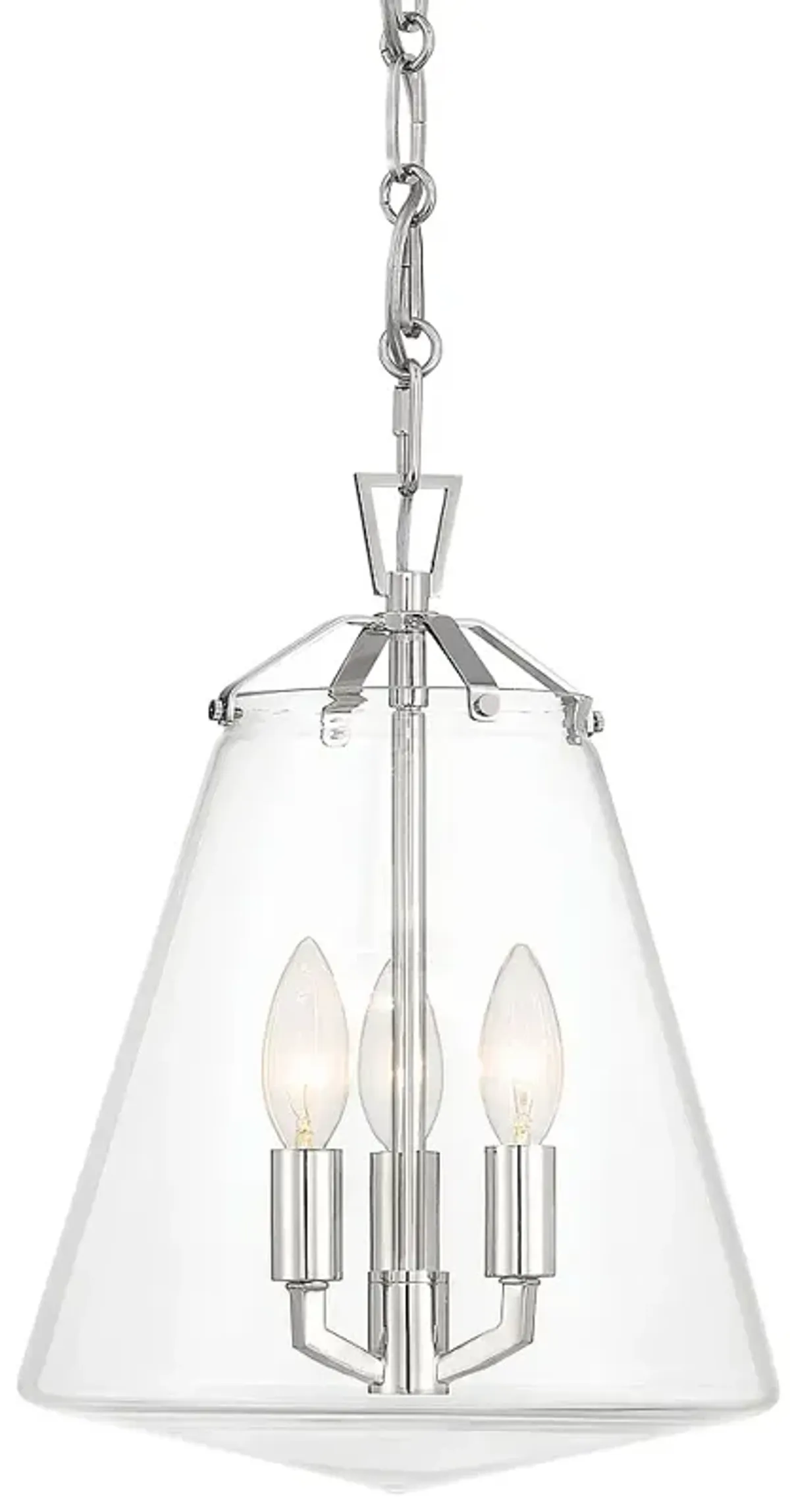 Crystorama Voss 3 Light Polished Nickel Mini Chandelier