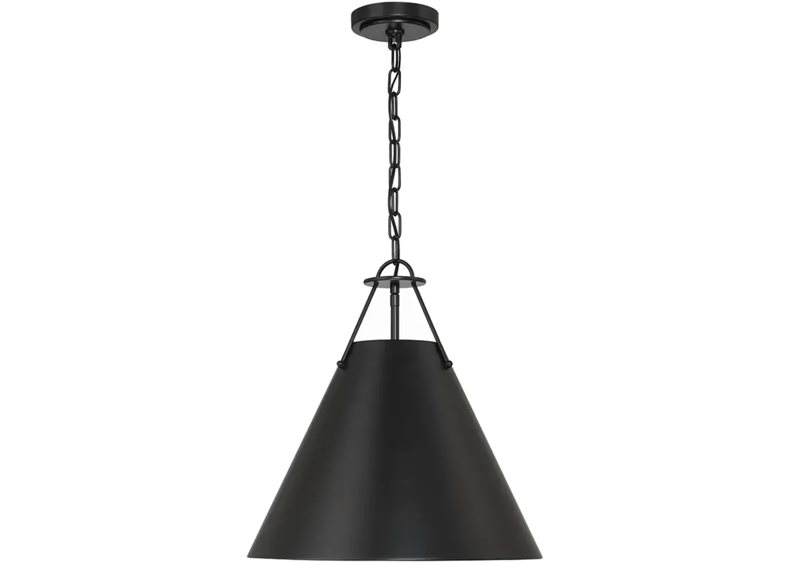 Crystorama Xavier 3 Light Matte Black Pendant