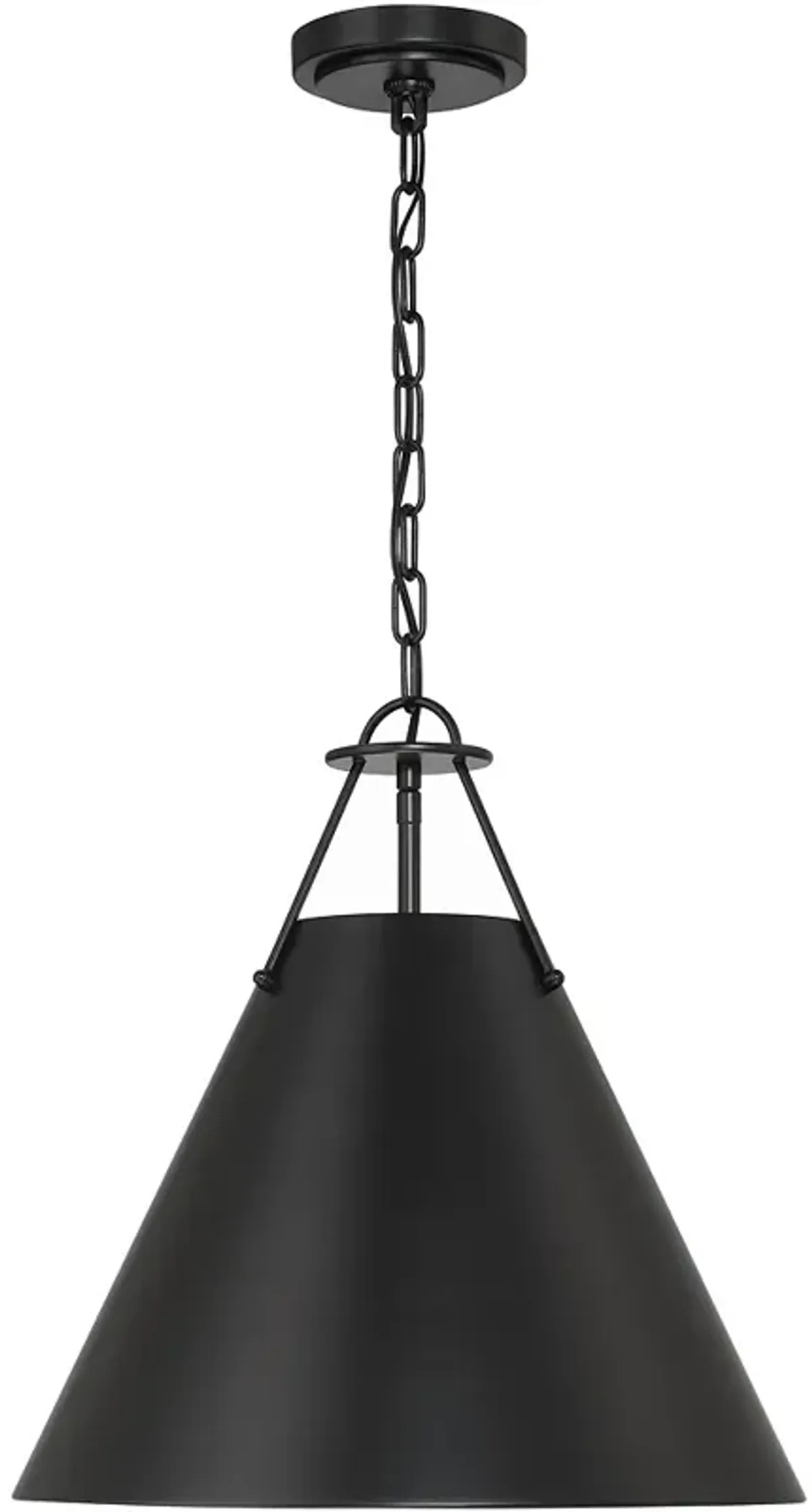 Crystorama Xavier 3 Light Matte Black Pendant