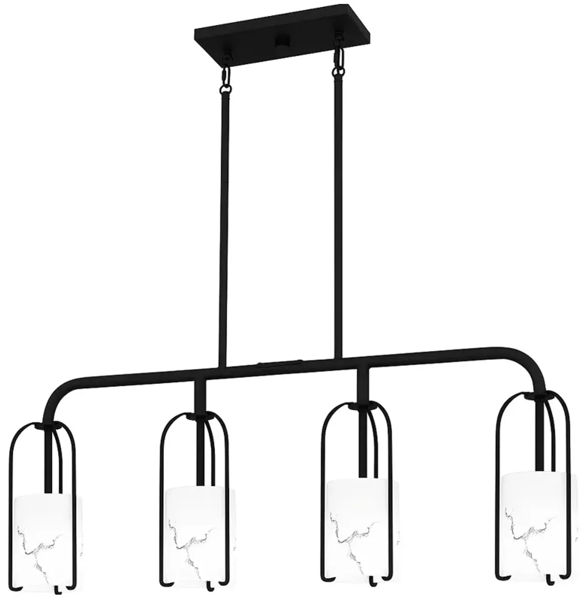 Fairbanks 4-Light Matte Black Island Light