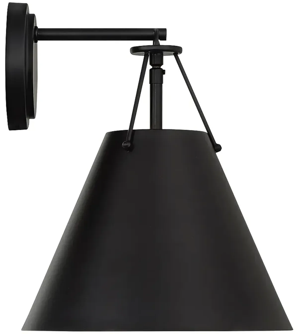 Crystorama Xavier 1 Light Matte Black Task Sconce