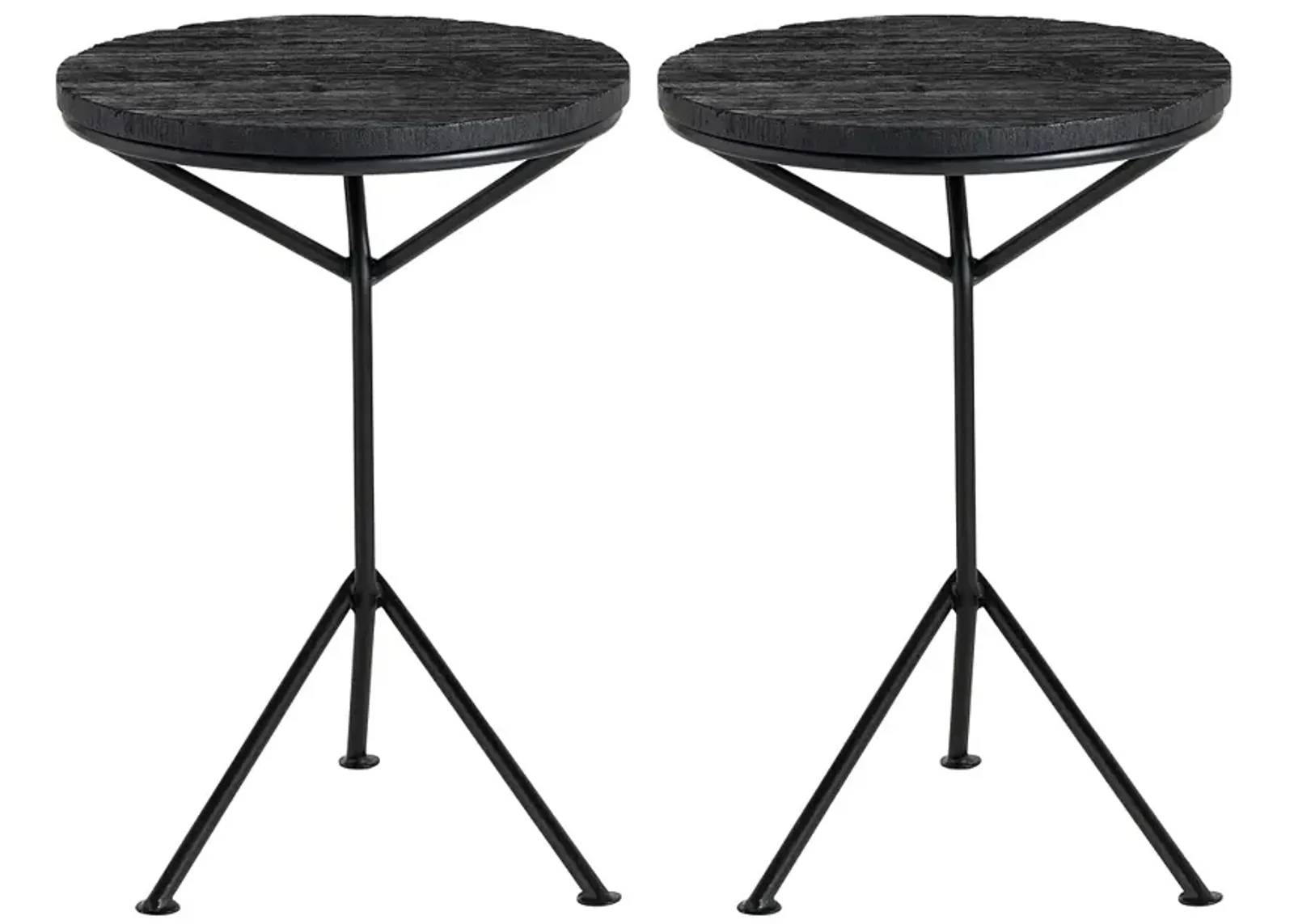 Crestview Collection Obsidian Wooden Accent Tables