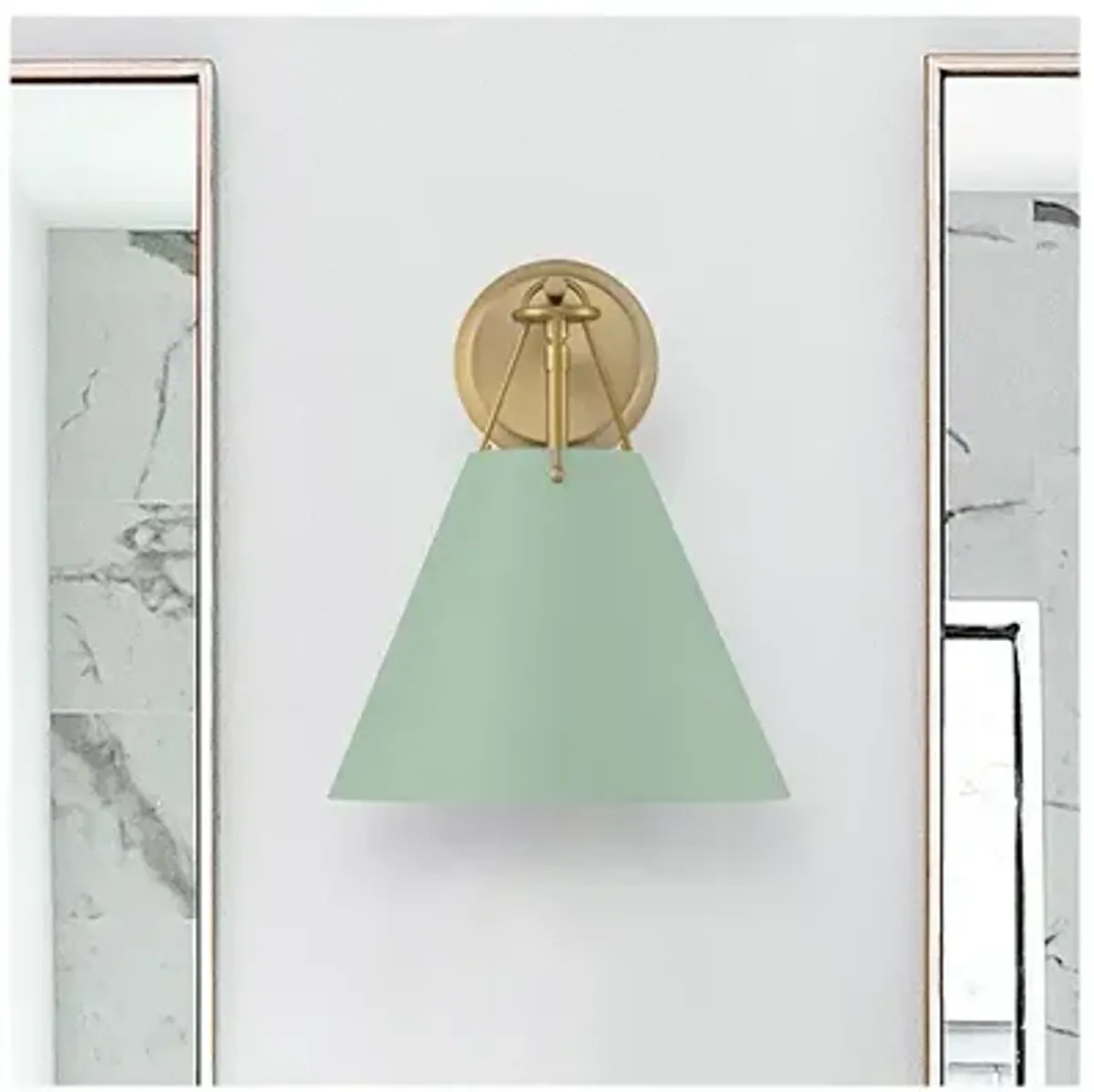 Crystorama Xavier 1 Light Vibrant Gold + Green Task Sconce