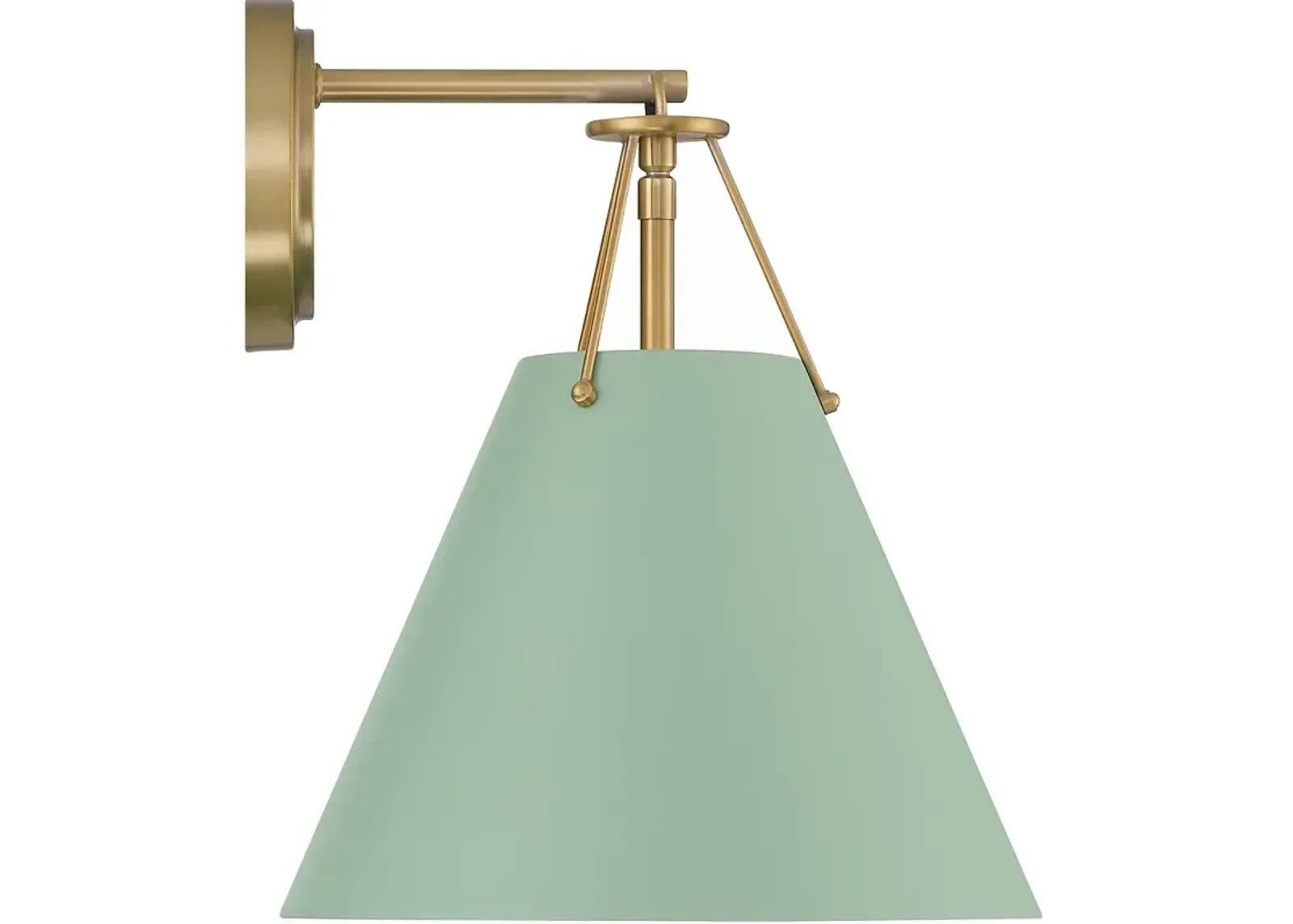 Crystorama Xavier 1 Light Vibrant Gold + Green Task Sconce