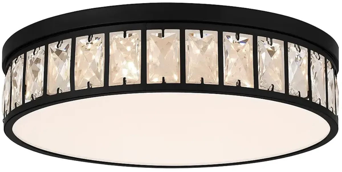 Quoizel Gibson 14 3/4" Wide Matte Black LED Ceiling Light