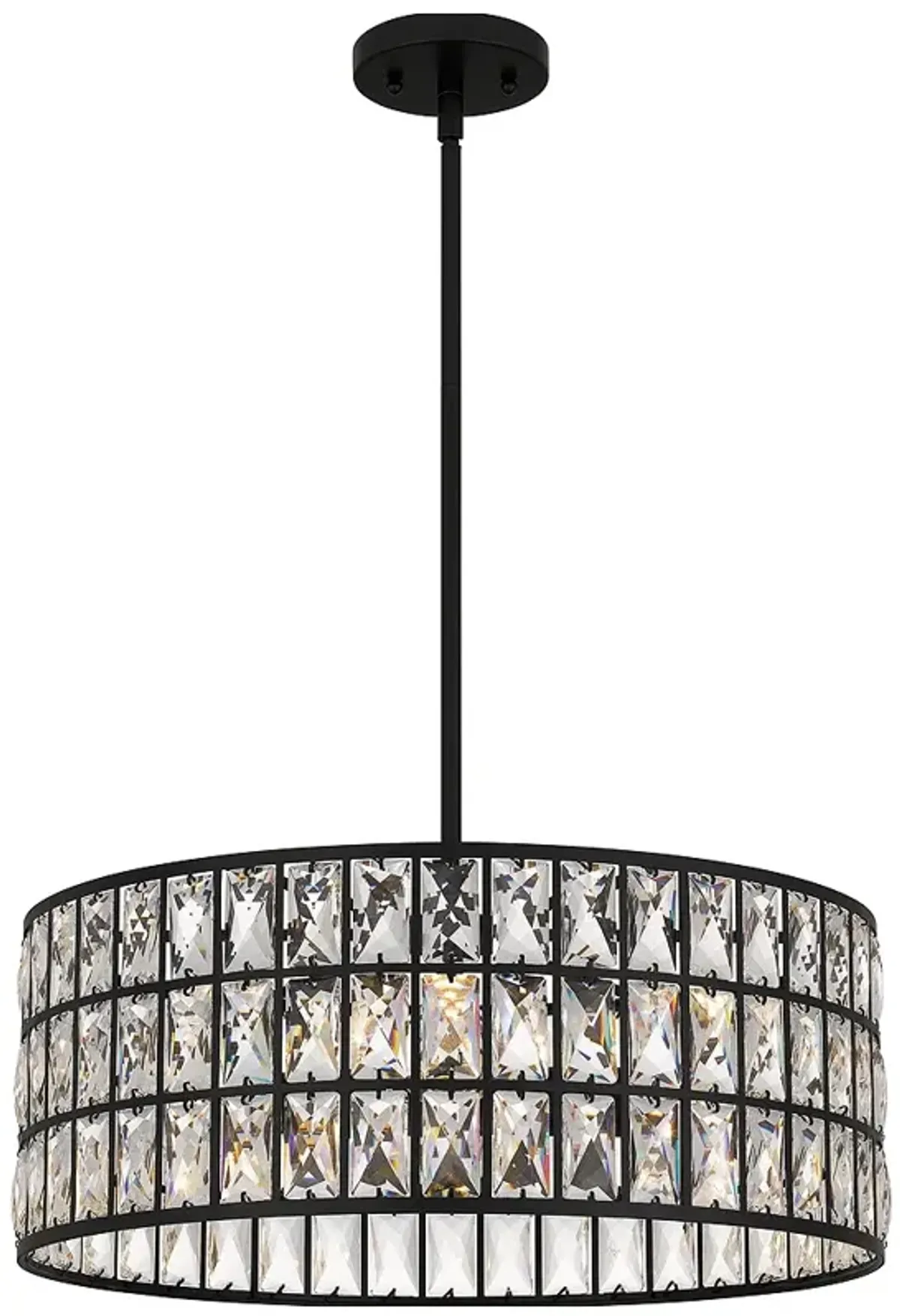Quoizel Gibson 20" Wide Matte Black Drum Pendant Light