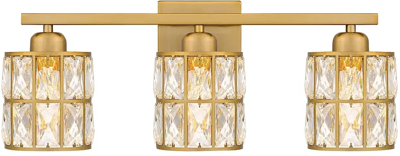 Gibson 3-Light Aged Brass Bath Light