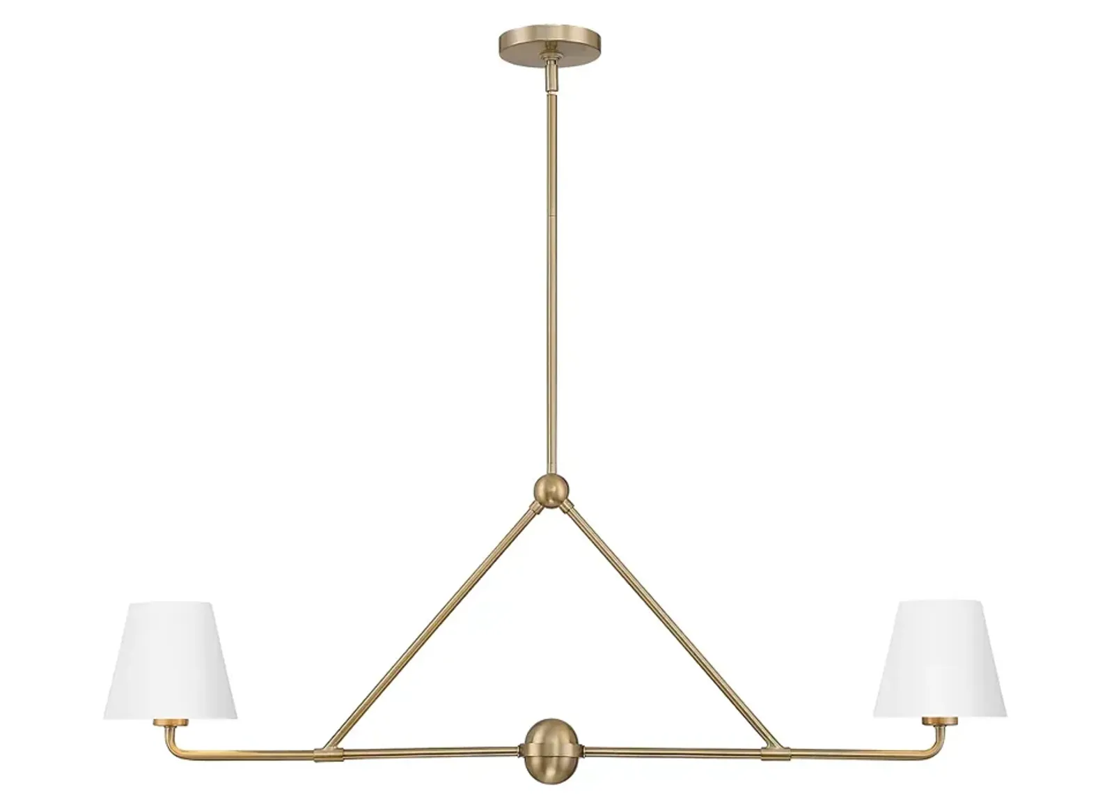 Crystorama Xavier 2 Light Vibrant Gold + White Chandelier