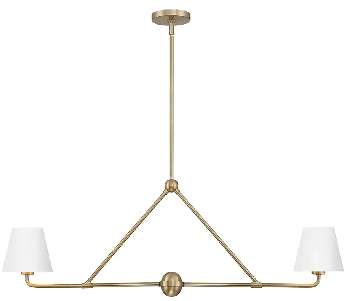 Crystorama Xavier 2 Light Vibrant Gold + White Chandelier