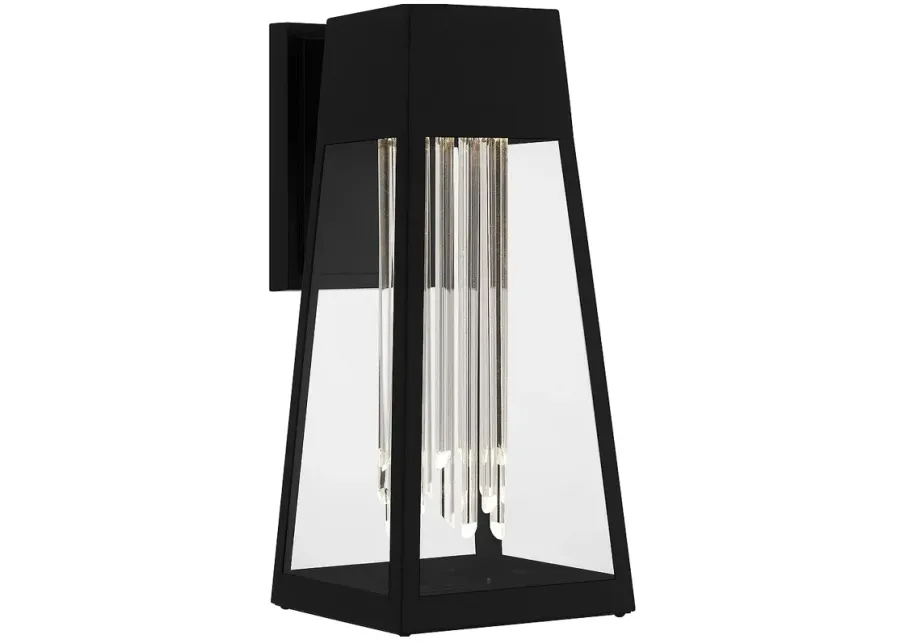 Guinn Integrated LED Matte Black Outdoor Wall Lantern