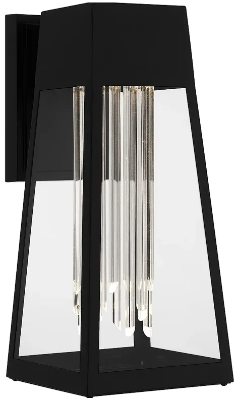 Guinn Integrated LED Matte Black Outdoor Wall Lantern