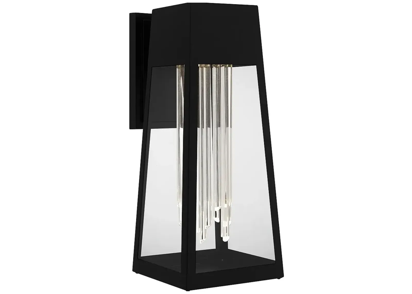 Guinn Integrated LED Matte Black Outdoor Wall Lantern