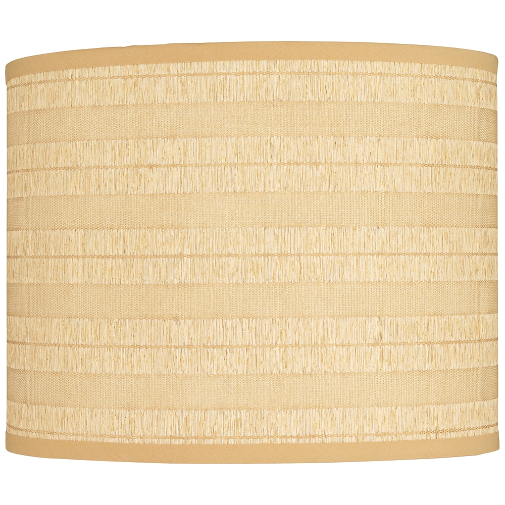 Lola Tan Grasscloth Paper Drum Lamp Shade 14x14x11 (Spider)