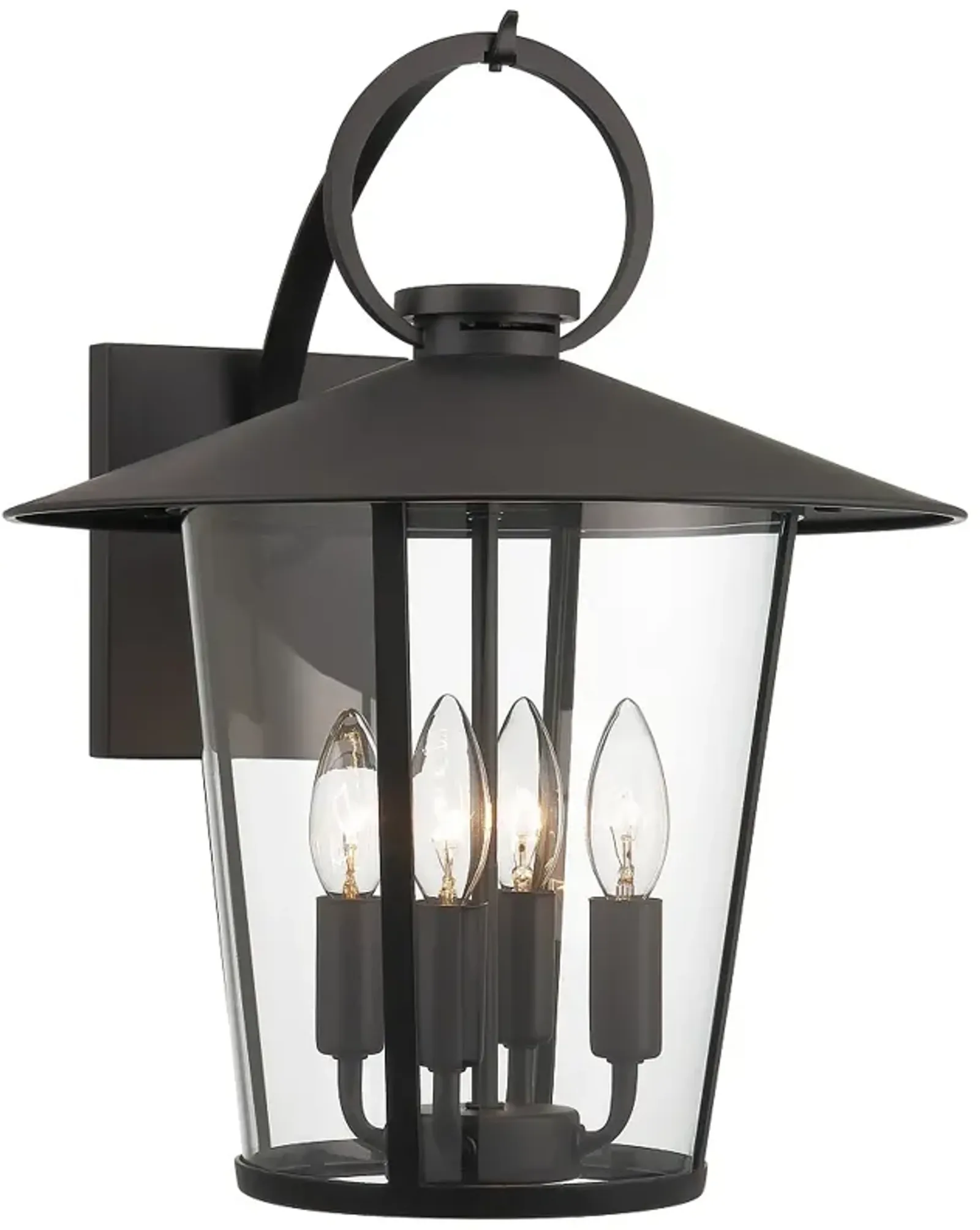 Andover 4 Light Matte Black Outdoor Wall Mount